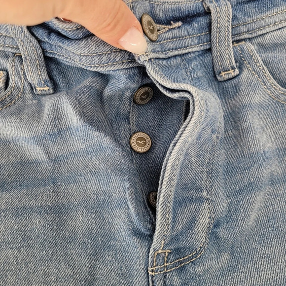 Hollister ultra high rise 3" momshorts vintage stretch shorts distressed hem 25 - Picture 4 of 8